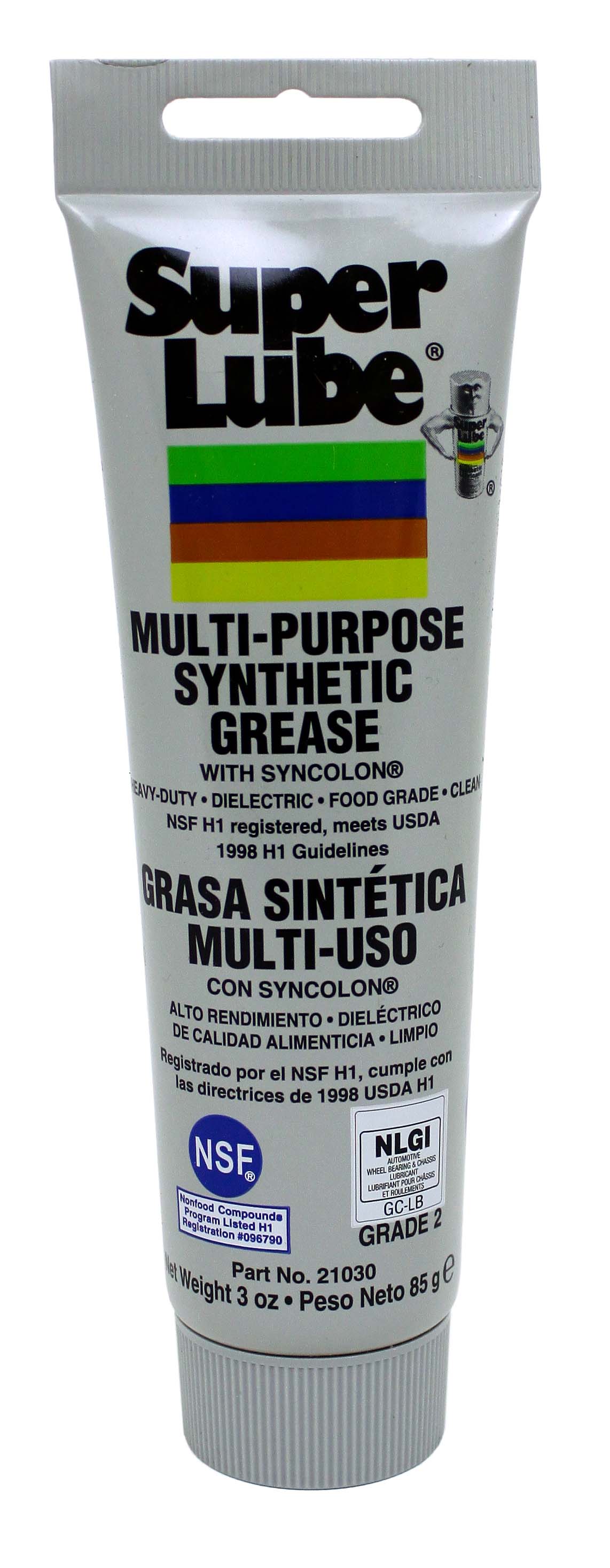 <ul><li>Synthetic NLGI grade 2 heavy-duty, multipurpose lubricant with PTFE</li><li>Food Grade, rated H-1 for incidental food contact by the USDA </li><li>NSF registered, rated H-1</li><li>Temperature range from -45°F to 450°F (-43°C to 232°C)</li><li>Color: translucent white</li></ul>|